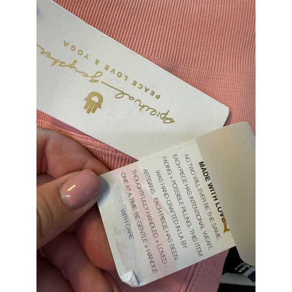 Spiritual Gangster Self Love Leggings Size XS  Pink High Waist Cut Out Design Le - Picture 4 of 10